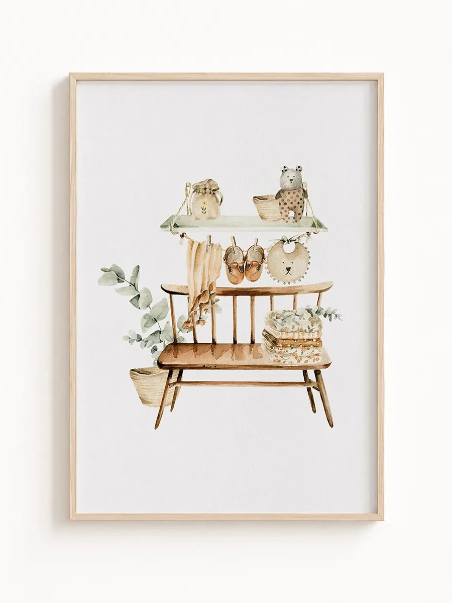 Plakat dziecięcy Planety– Kolekcja Boho