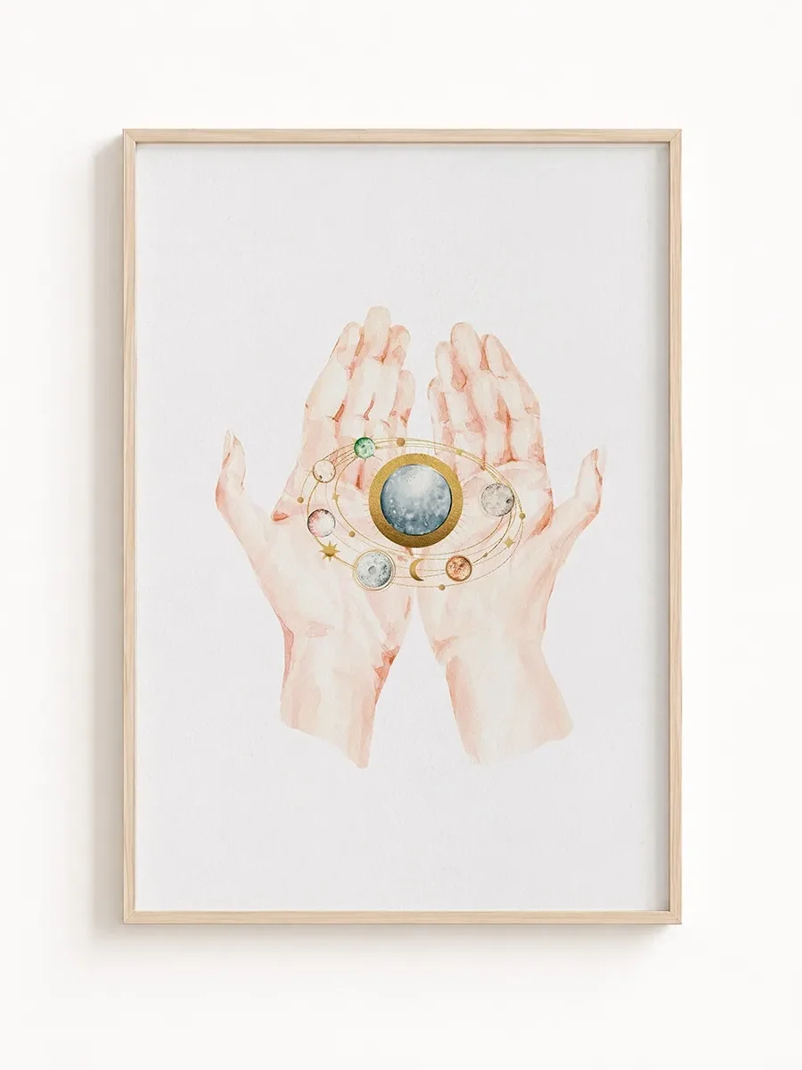 Plakat dziecięcy Dłonie– Kolekcja Boho