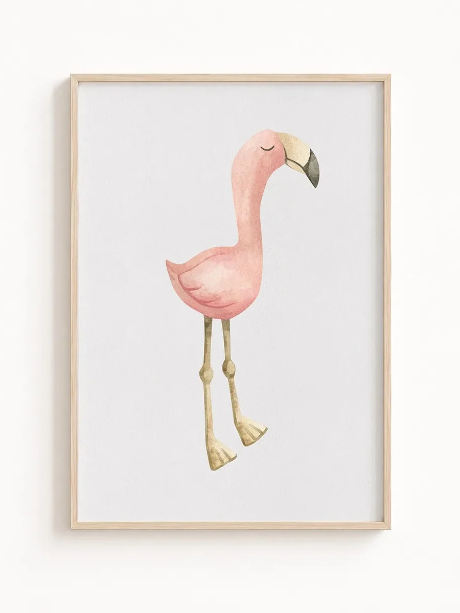 Plakat dziecięcy Flaming– Kolekcja Boho