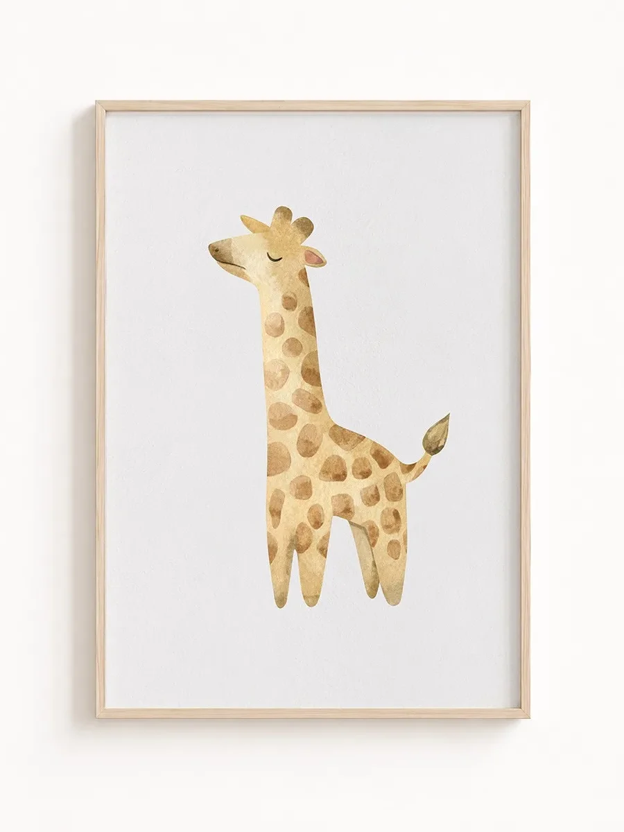 Plakat dziecięcy Żyrafa– Kolekcja Boho