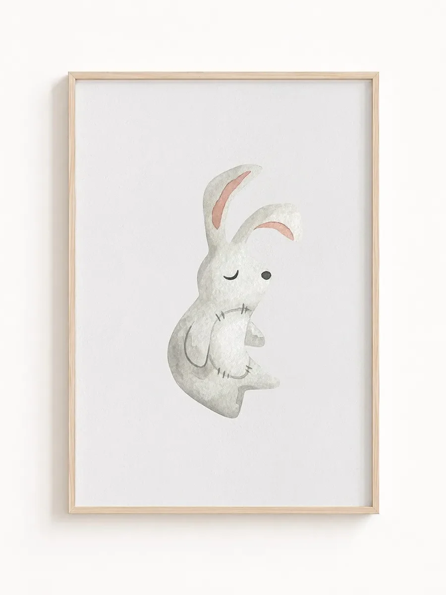 Plakat dziecięcy Królik– Kolekcja Boho