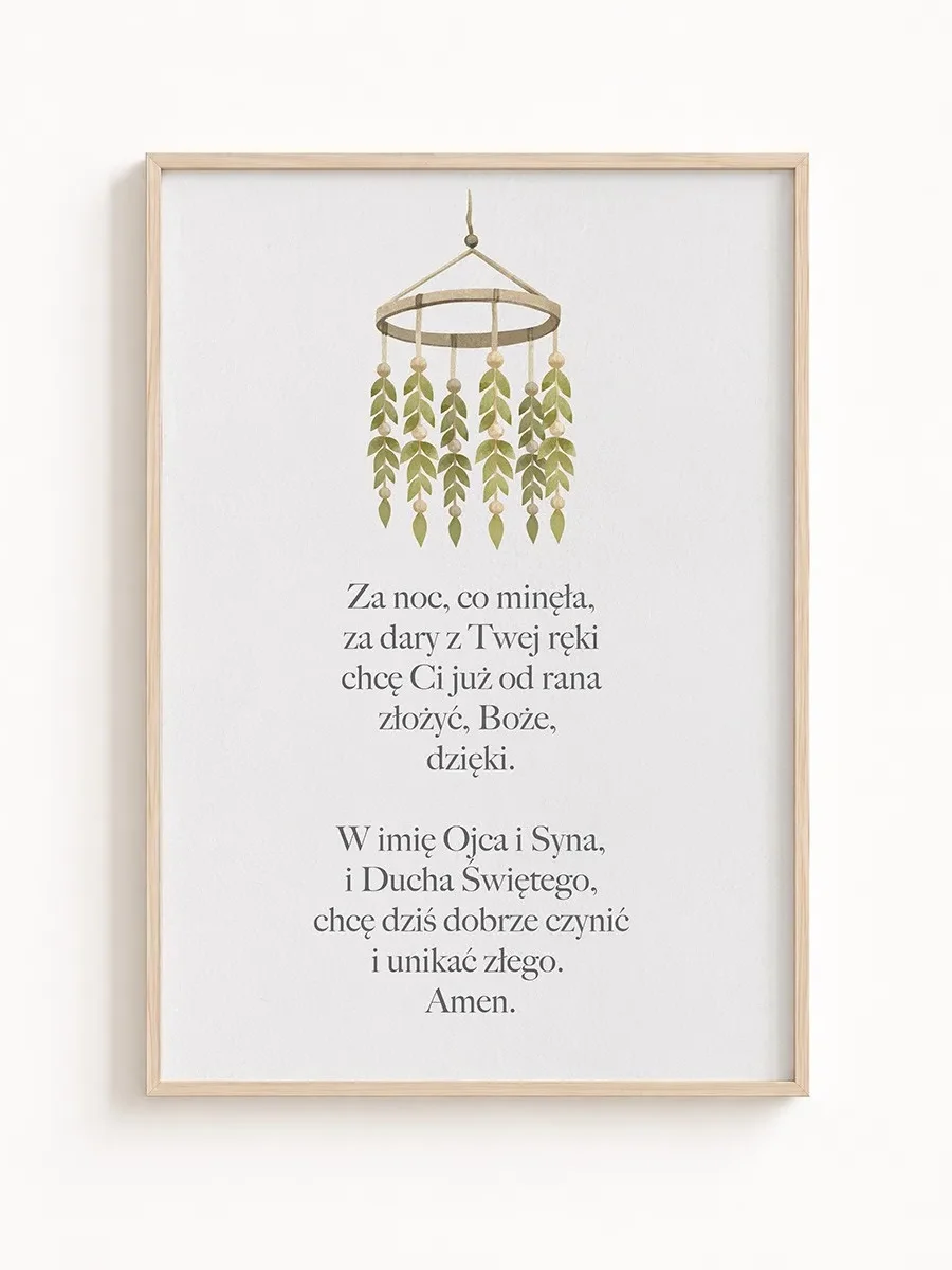 Plakat z Modlitwą dla Dziecka – Boho