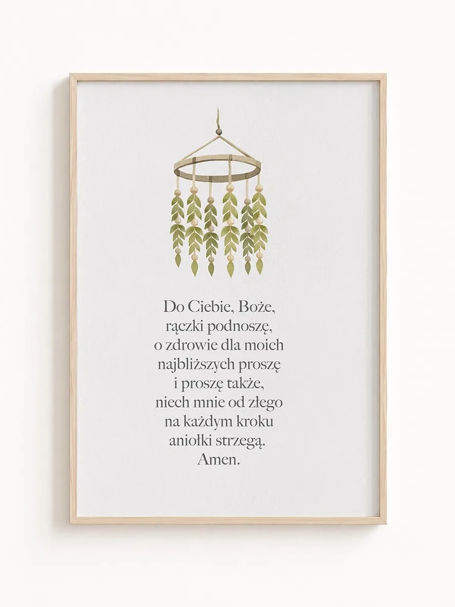 Plakat z Modlitwą dla Dziecka – Boho