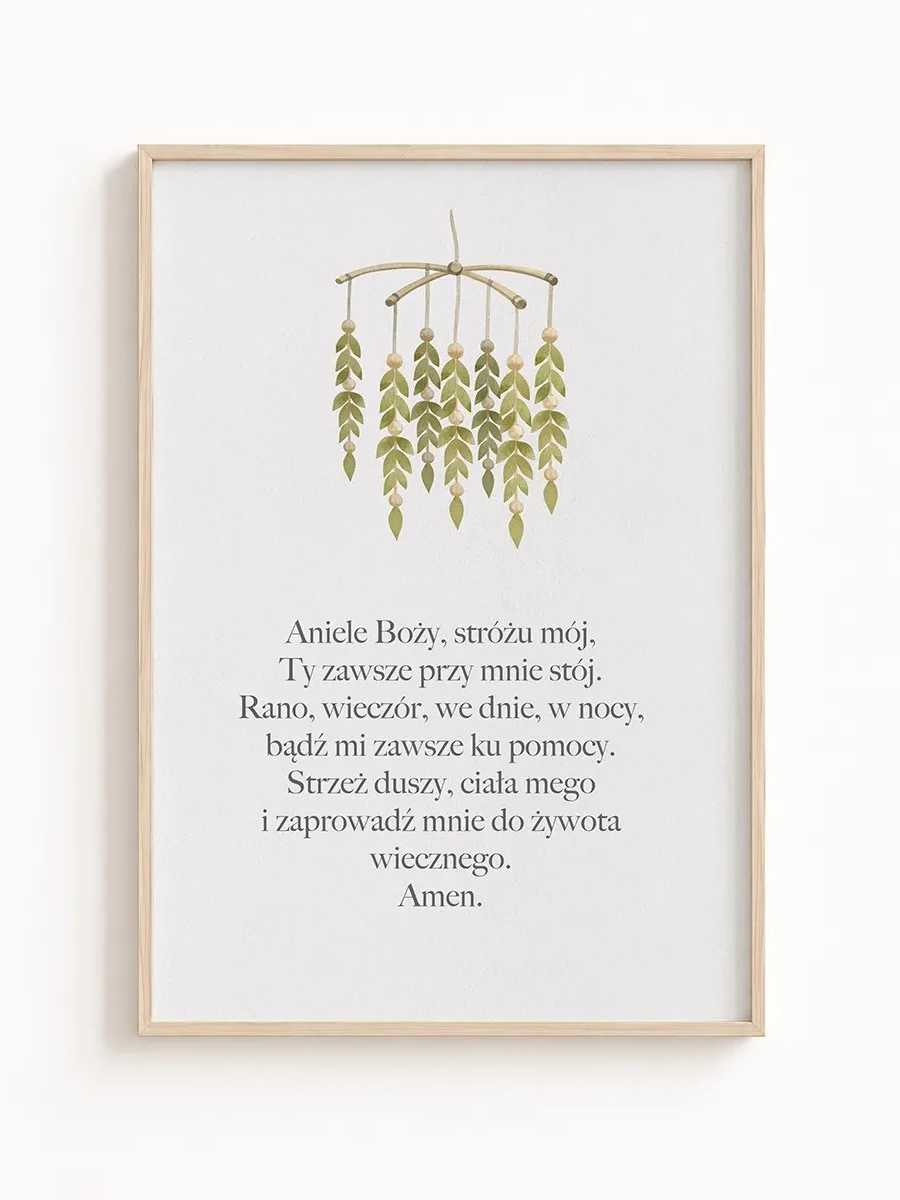 Plakat z Modlitwą dla Dziecka – Boho