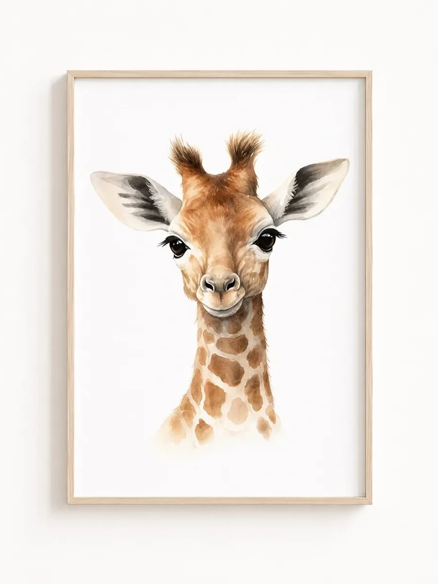 Plakat dziecięcy Żyrafa– Kolekcja Małe Safari