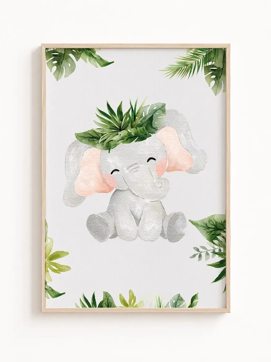 Plakat Safari dla Dziecka – Dekoracja do Pokoju Dziecięcego
