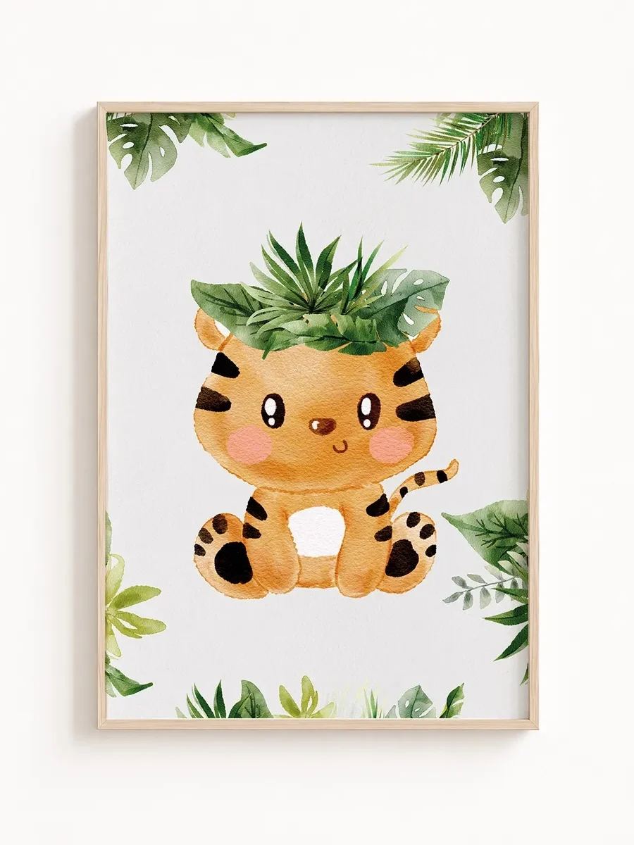 Plakat Safari dla Dziecka – Dekoracja do Pokoju Dziecięcego