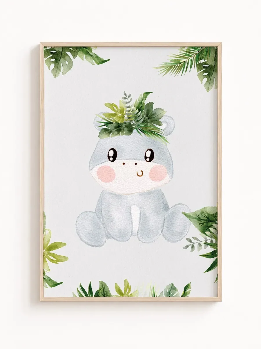 Plakat Safari dla Dziecka – Dekoracja do Pokoju Dziecięcego