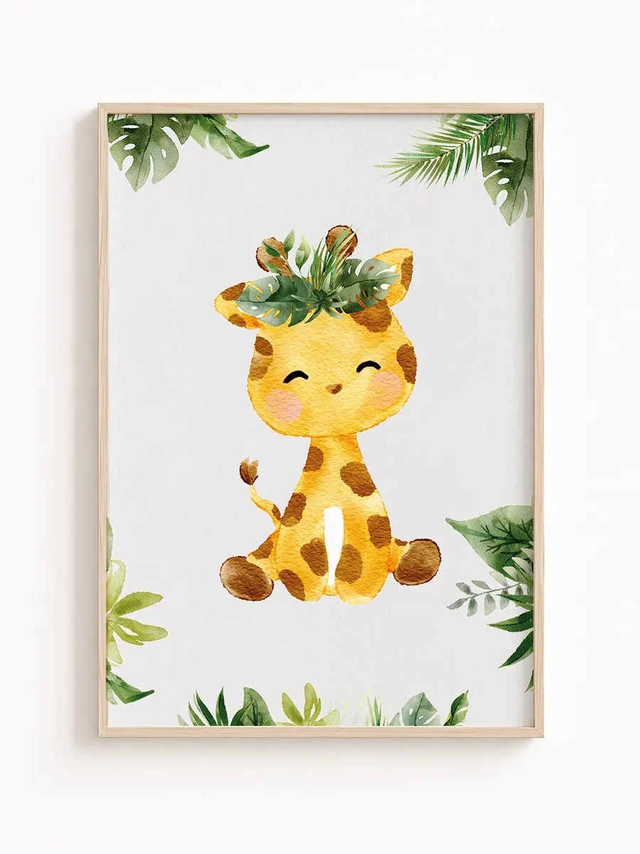 Plakat Safari dla Dziecka – Dekoracja do Pokoju Dziecięcego