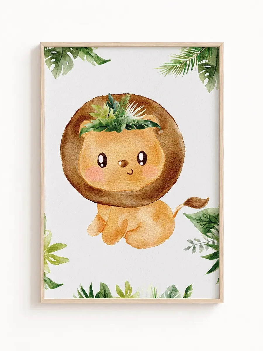 Plakat Safari dla Dziecka – Dekoracja do Pokoju Dziecięcego