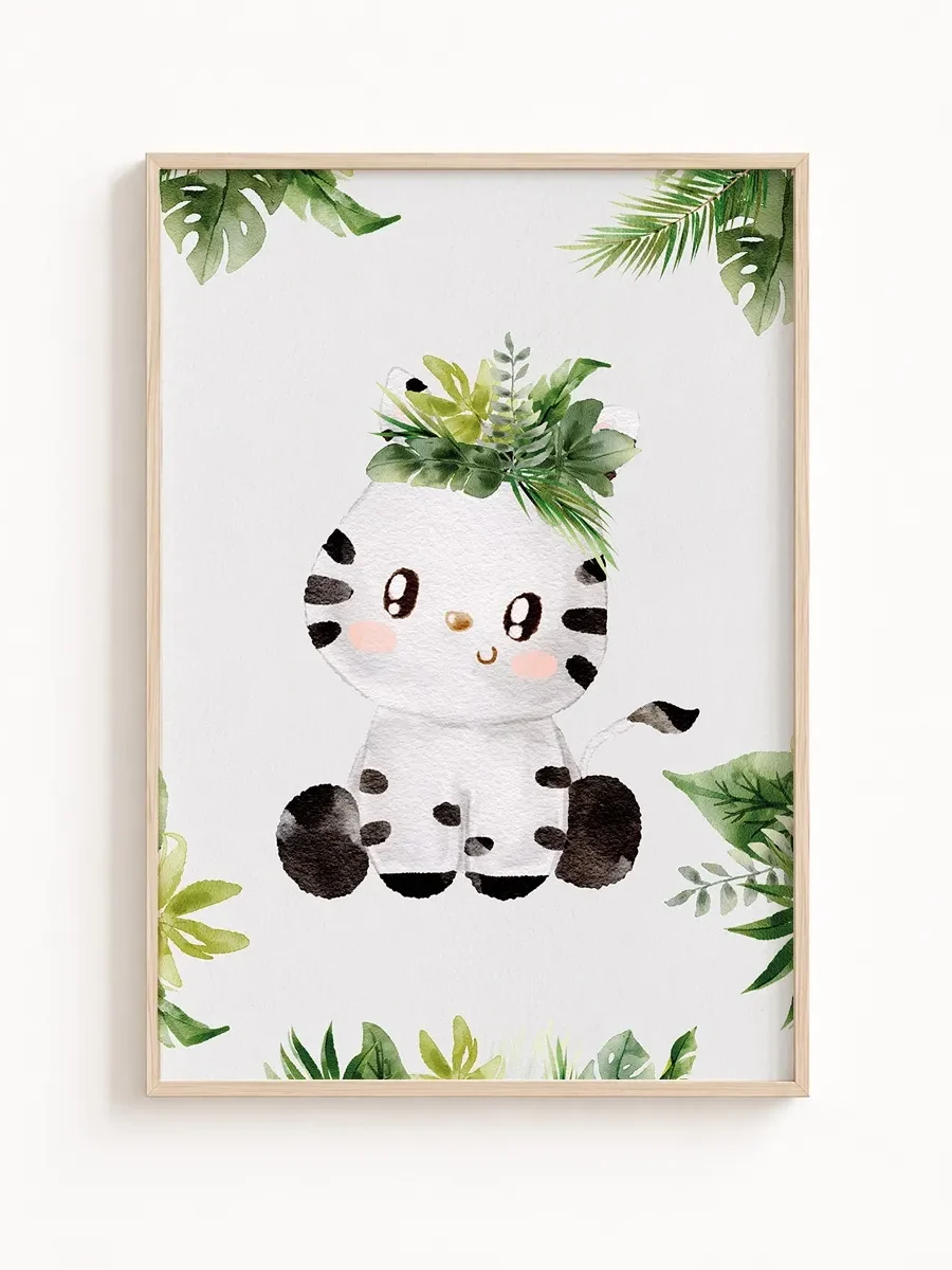 Plakat Safari dla Dziecka – Dekoracja do Pokoju Dziecięcego