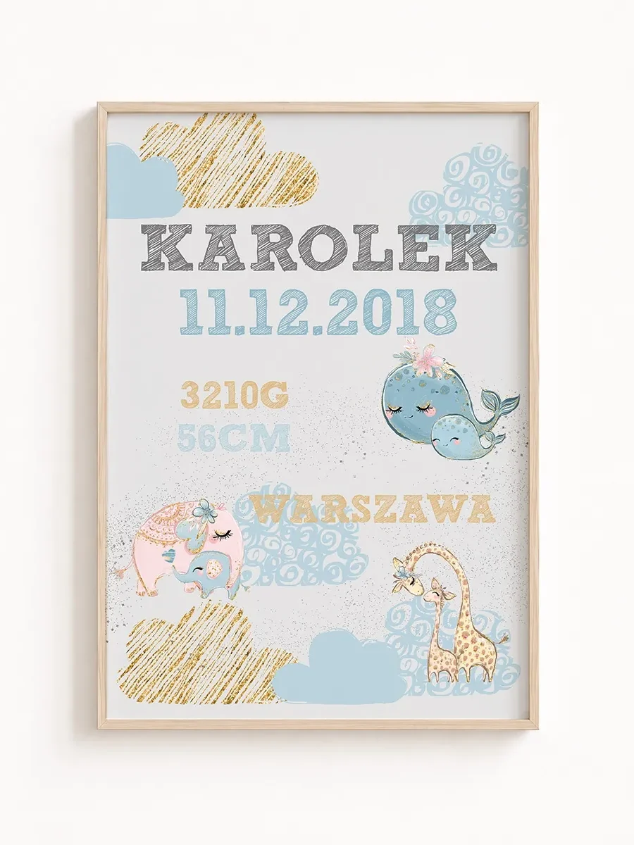 Personalizowana Metryczka Urodzenia Małego Pilota