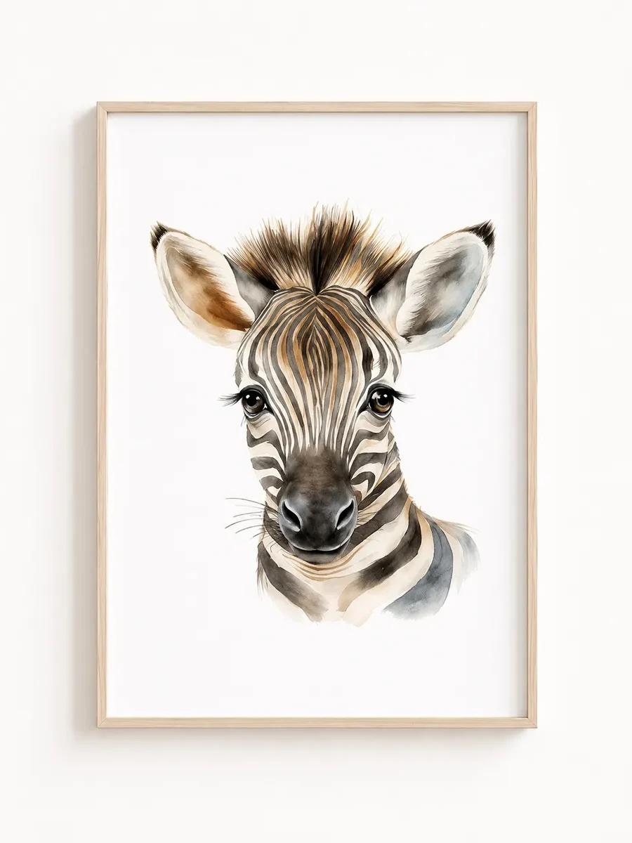 Plakat dziecięcy Zebra – Kolekcja Małe Safari